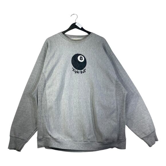 Vintage Steve & Barry's Eight Ball Crewneck XL - Picture 1 of 7